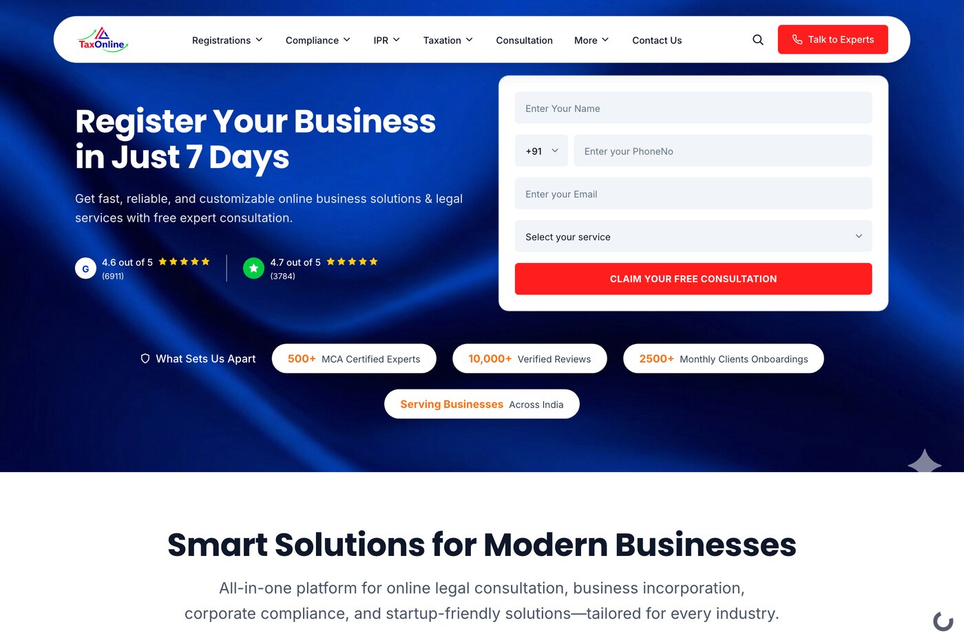 TaxOnline — business registration and tax compliance platform